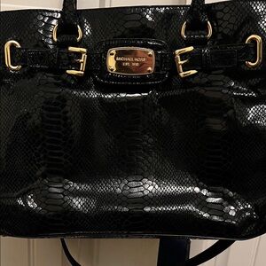 Michael Kors Black Snake-Embossed Women's Bag